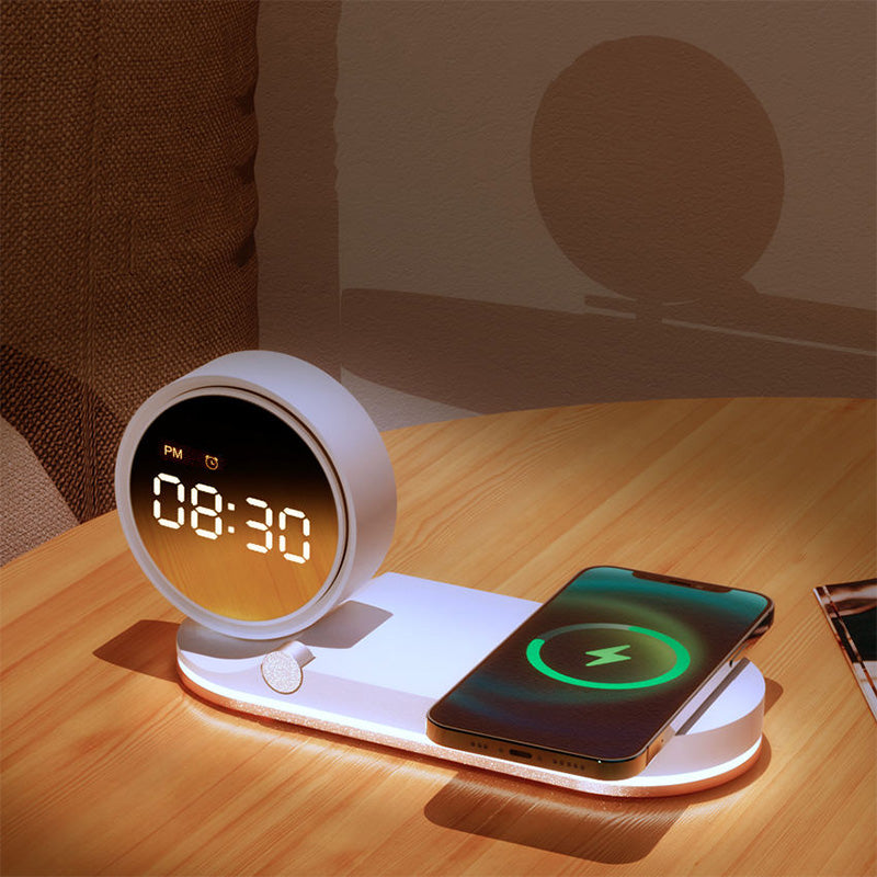 Clock alarm multi-function wireless charger