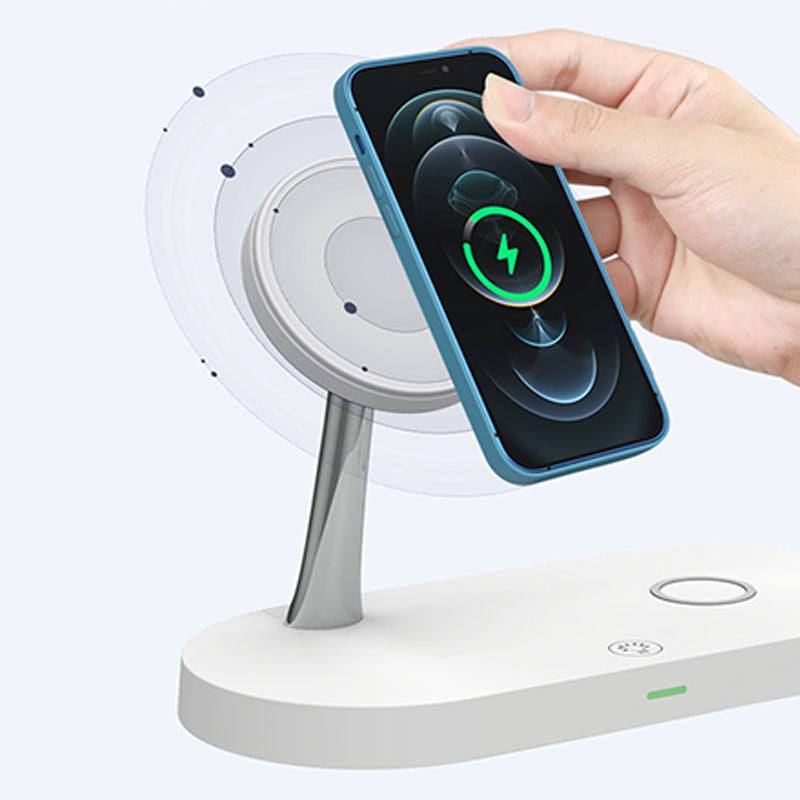 Smart multifunctional wireless charger with night light