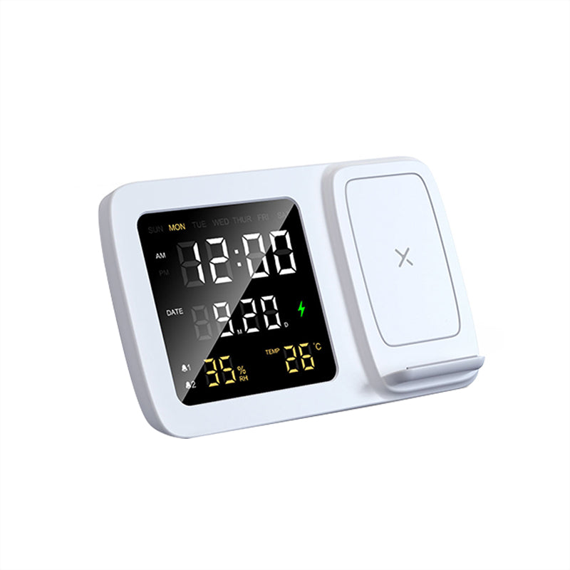 Digital calendar alarm clock multi-function wireless charger
