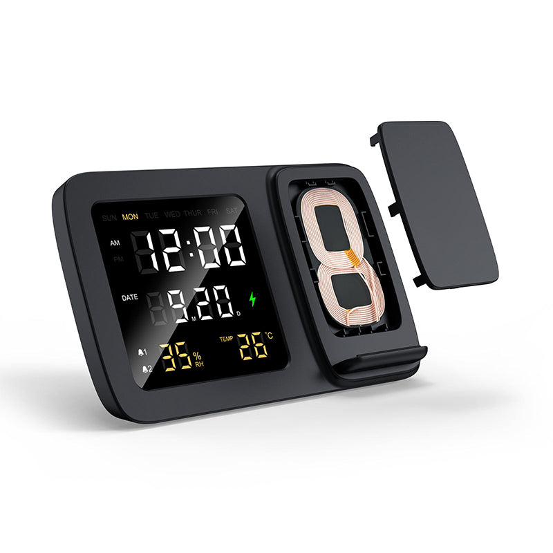 Digital calendar alarm clock multi-function wireless charger