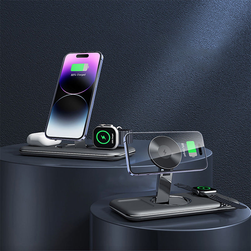 Foldable 3 in 1 multifunctional wireless charger