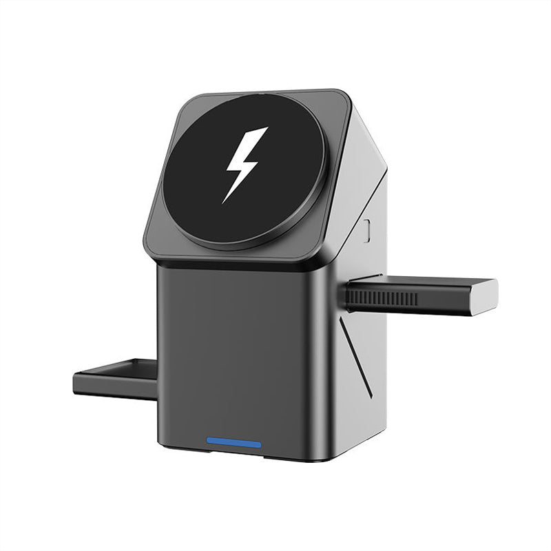 Rotating foldable multifunctional wireless charger