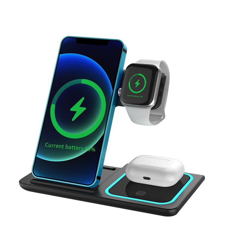 3 in 1 foldable multifunctional wireless charger