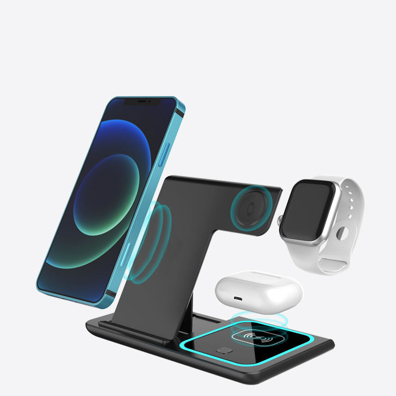3 in 1 foldable multifunctional wireless charger