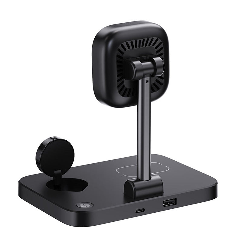 Black foldable magnetic multifunctional wireless charger