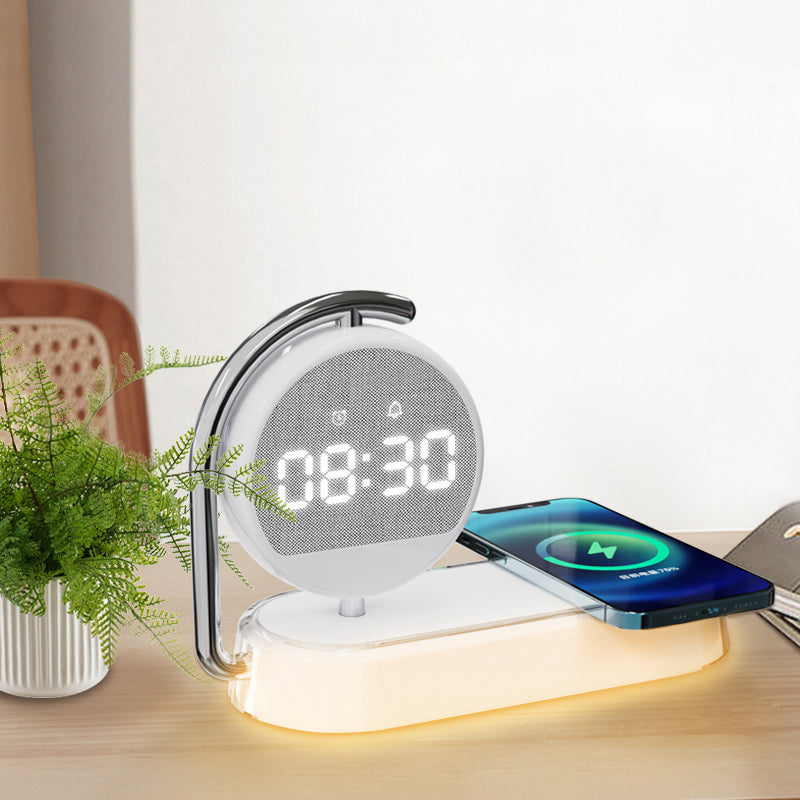 Creative rotatable digital clock multifunctional wireless charger