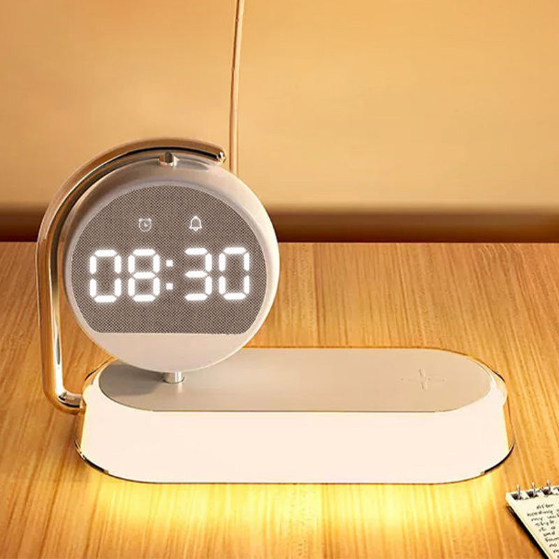Creative rotatable digital clock multifunctional wireless charger