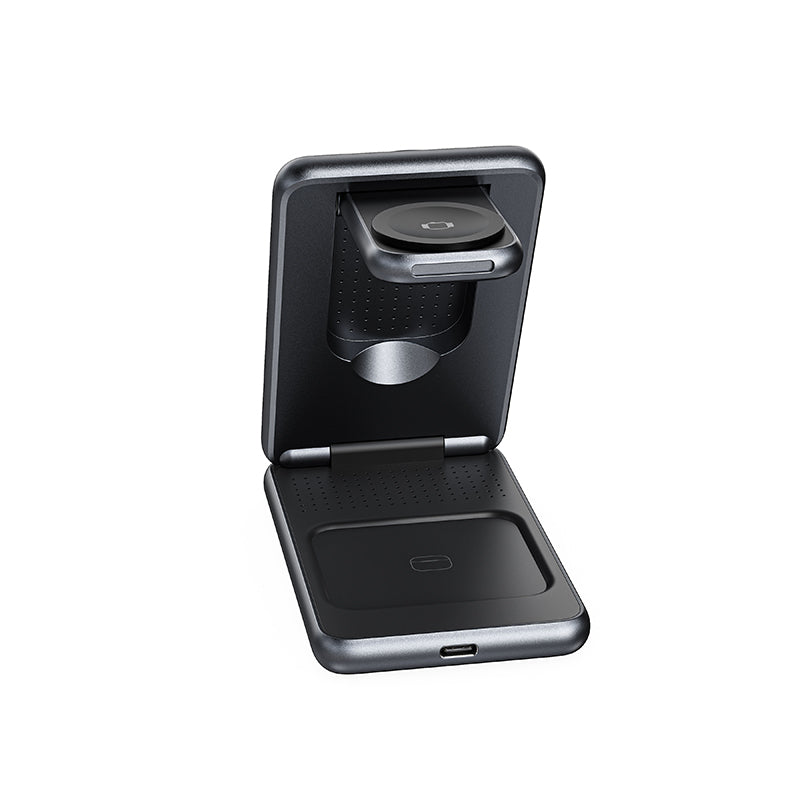 Foldable aluminum alloy multifunctional wireless charger