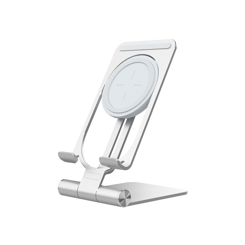 Adjustable folding angle wireless charger with stand