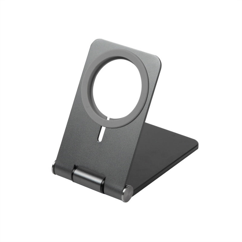 Aluminum alloy magnetic wireless charger with stand