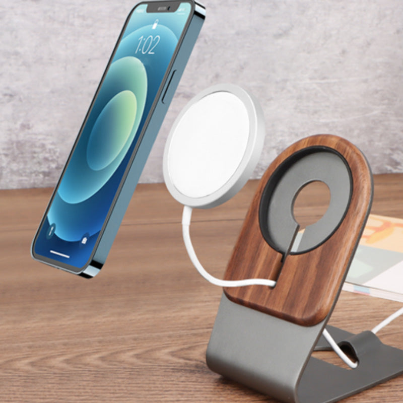 Desktop magnetic wireless charger with stand