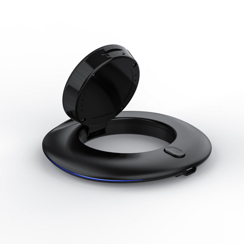 Black magnetic wireless charger with stand