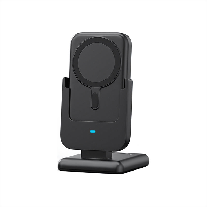 Detachable magnetic wireless charger with stand