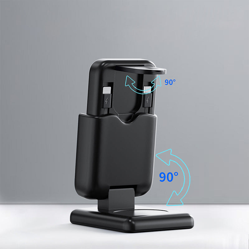 Detachable magnetic wireless charger with stand