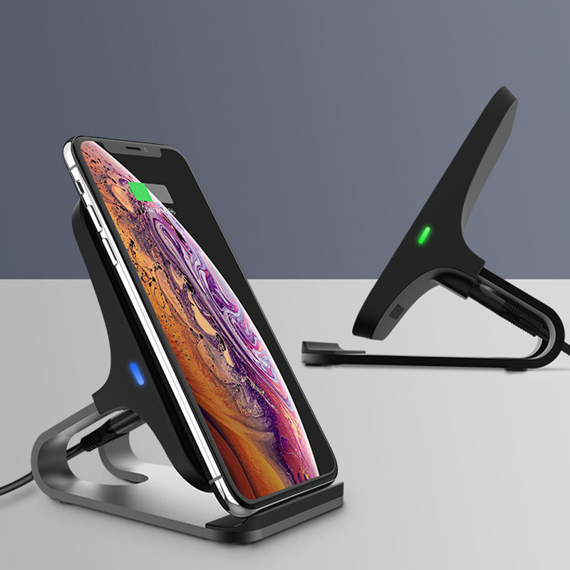 Vertical fan cooling wireless charger with stand