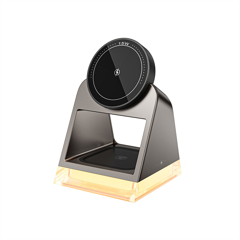 Smart 3 in 1 night light wireless charger with stand