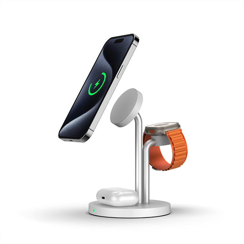 Fast charging 3 in 1 wireless charger with stand