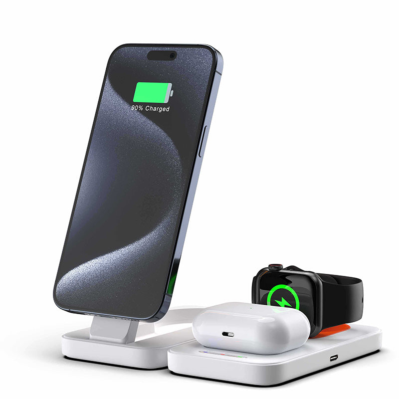 Foldable 15w magnetic wireless charger with stand