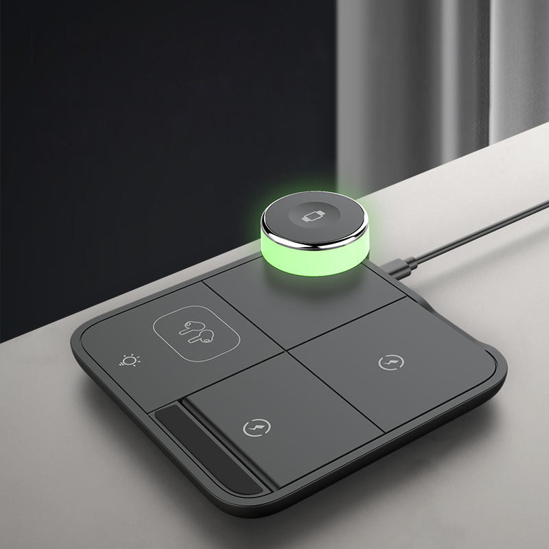 Foldable square wireless charger with stand