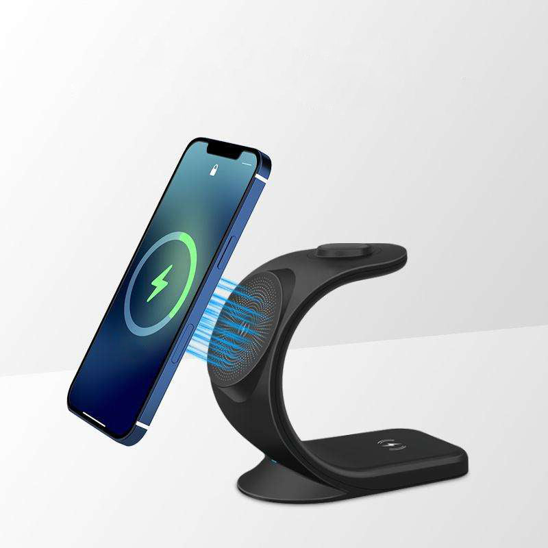Fast charging magnetic wireless charger with stand