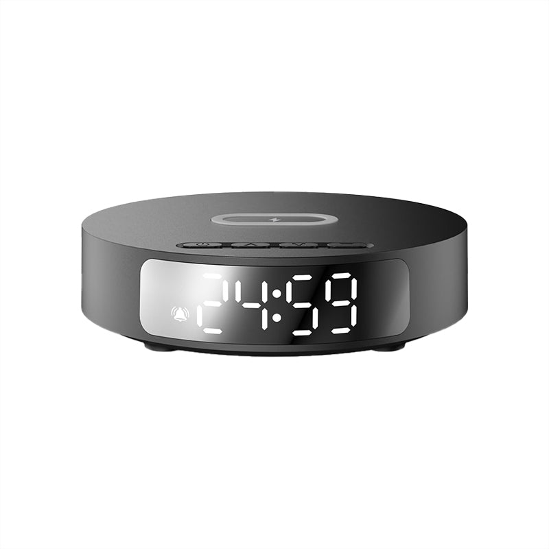 Desktop round clock wireless portable charger