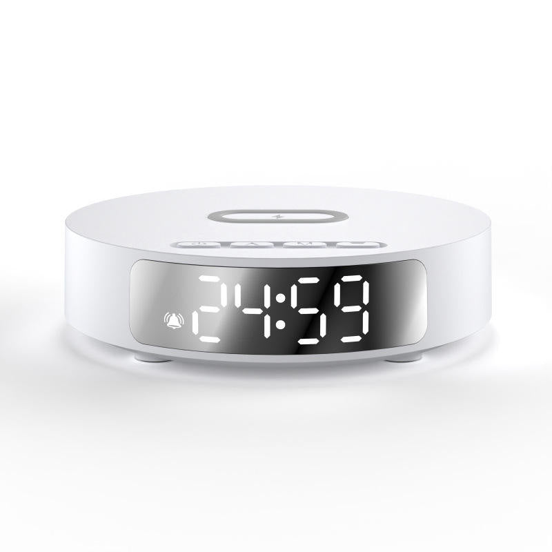 Desktop round clock wireless portable charger