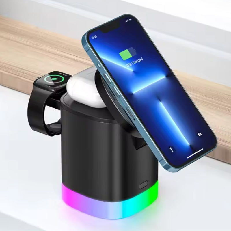 Foldable magnetic wireless portable charger
