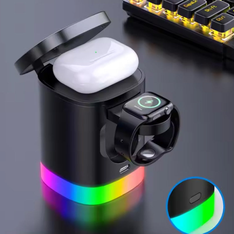 Foldable magnetic wireless portable charger