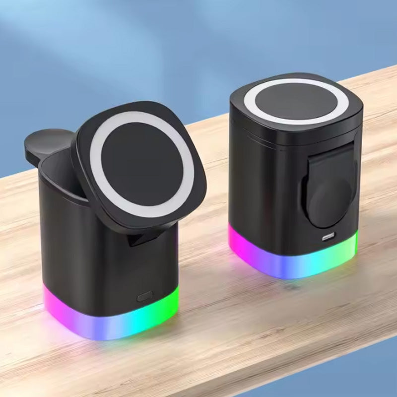 Foldable magnetic wireless portable charger