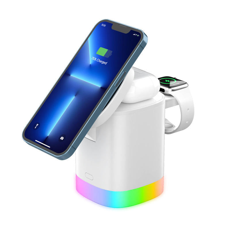 Foldable magnetic wireless portable charger