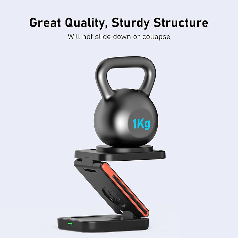 Multi-axis large-angle foldable magnetic portable charger