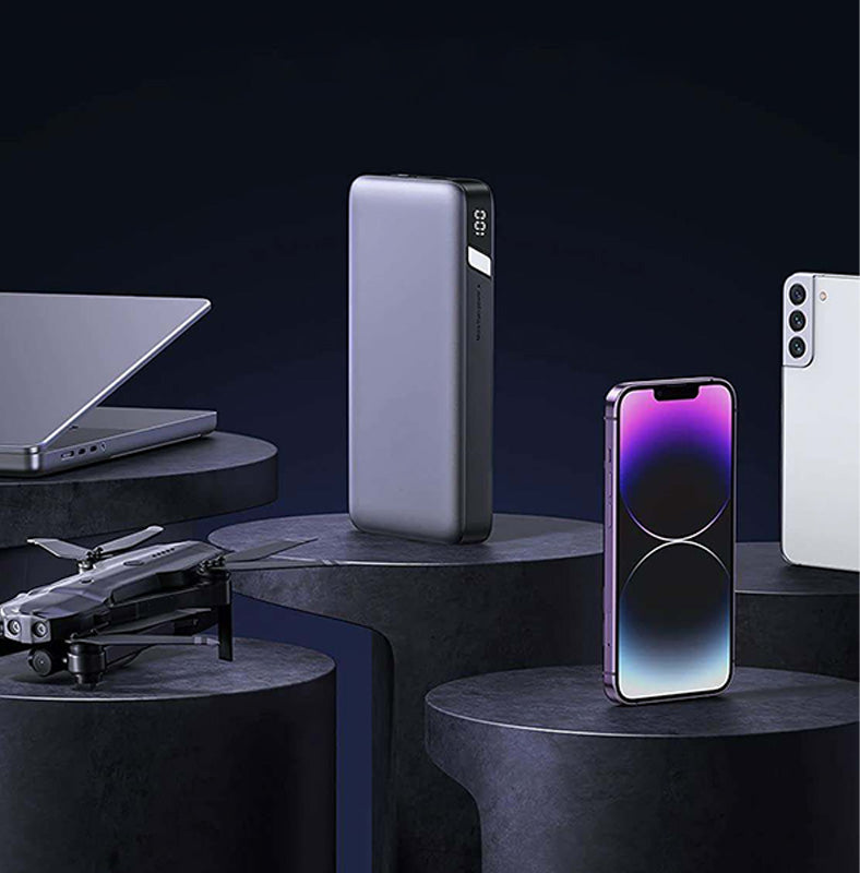 Gray two-way fast charging large capacity portable charger