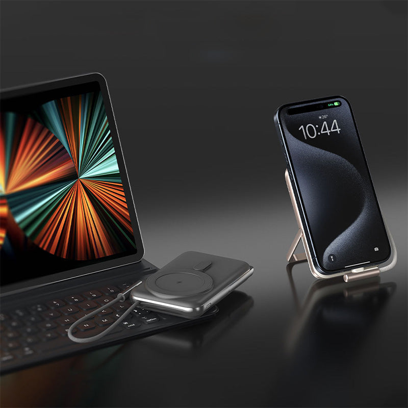 Foldable stand magnetic portable charger