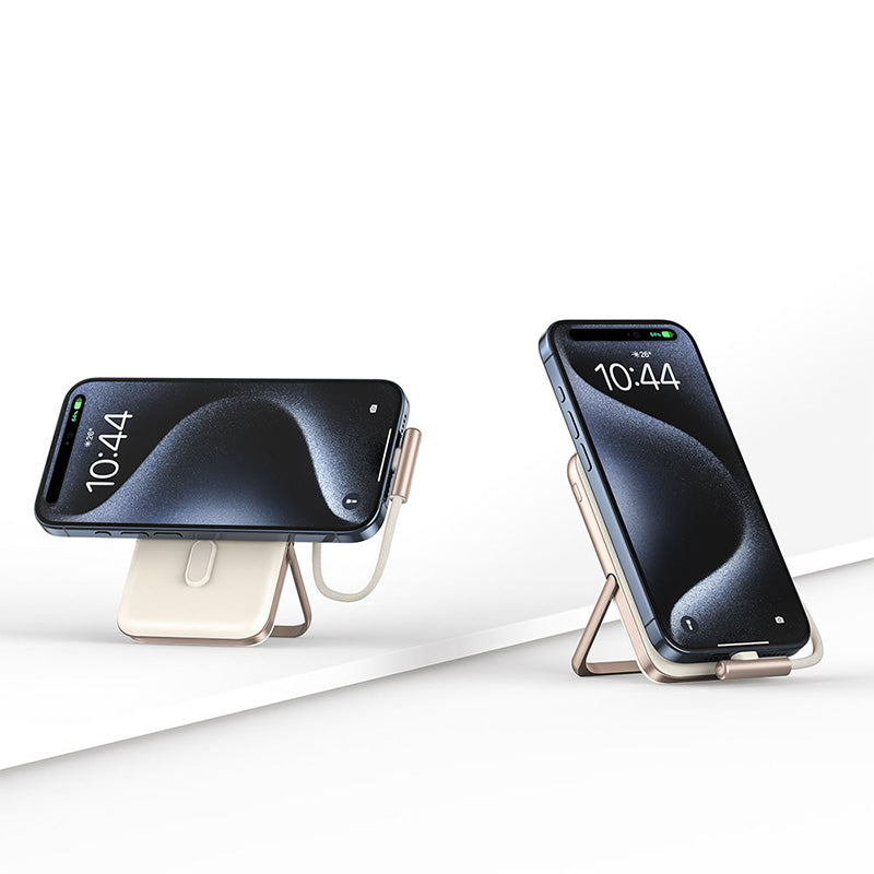 Foldable stand magnetic portable charger