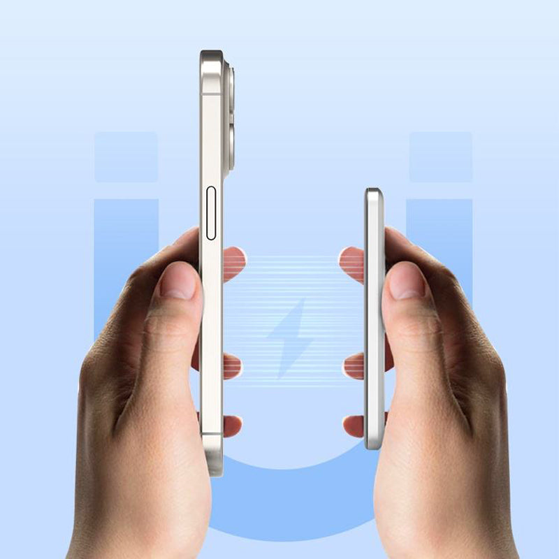 Gray ultra-thin magnetic portable charger