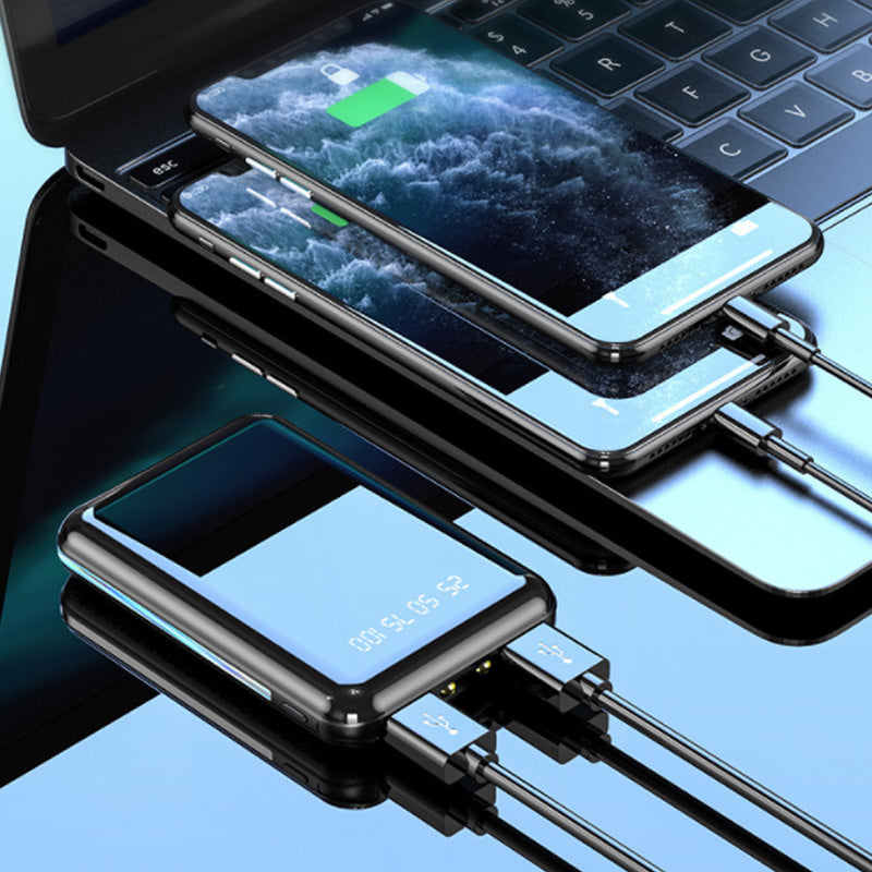 Mirror screen large capacity mini portable charger
