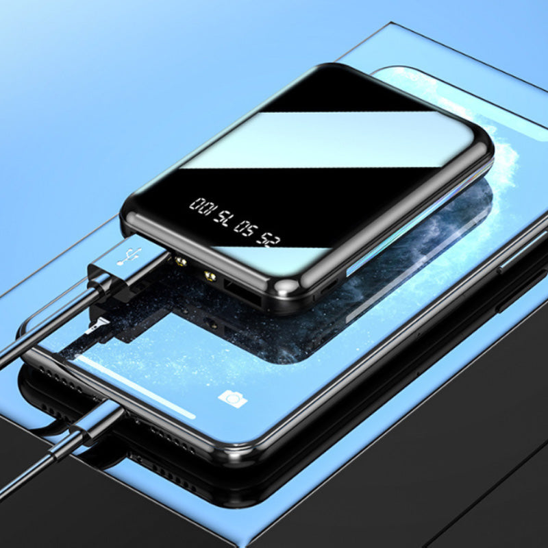 Mirror screen large capacity mini portable charger