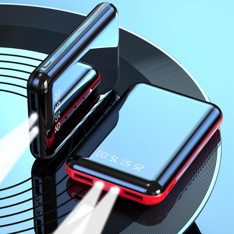 Mirror screen large capacity mini portable charger