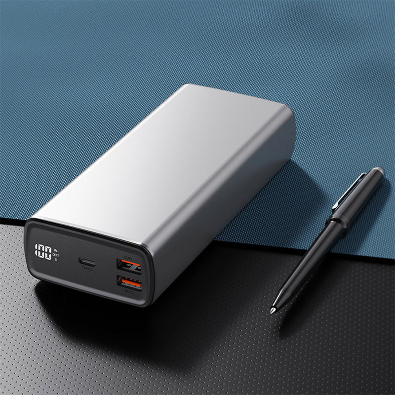 Gray fast charging large capacity portable charger