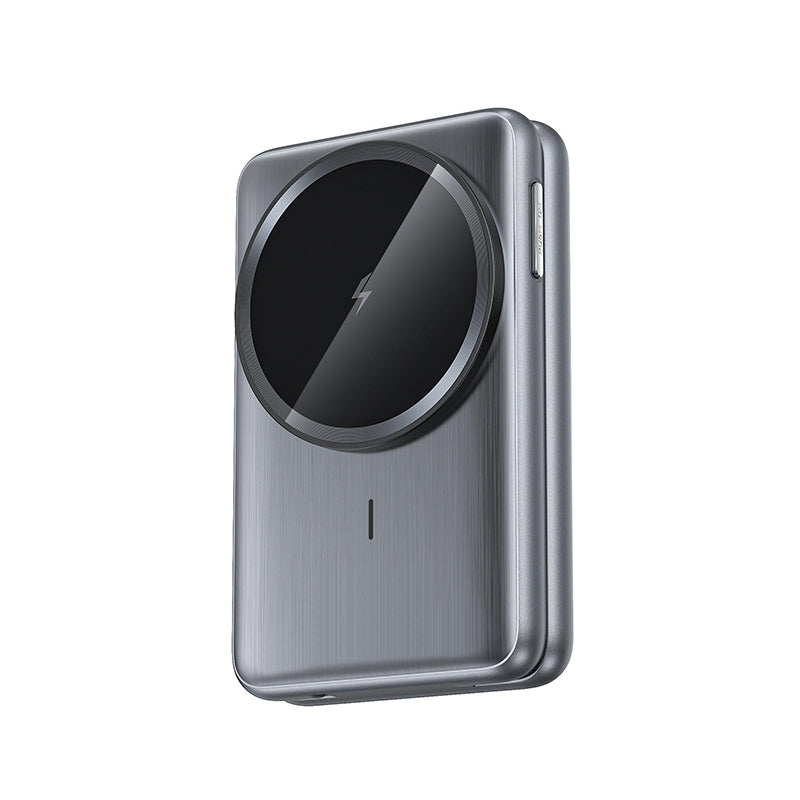 Black aluminum alloy foldable portable charger