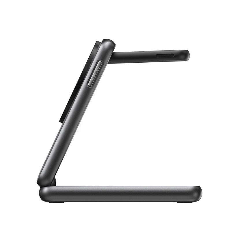 Black aluminum alloy foldable portable charger