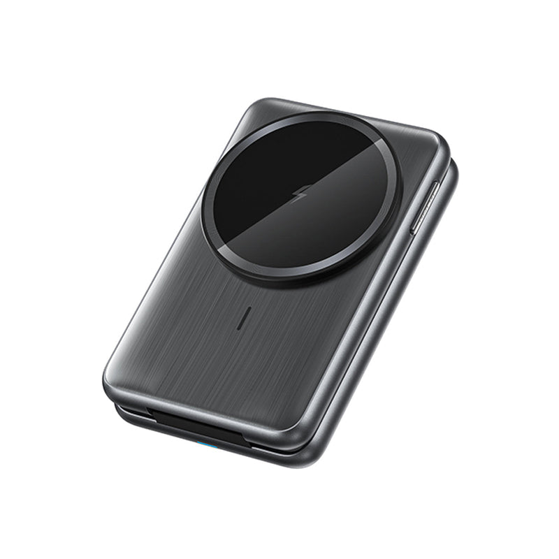 Black aluminum alloy foldable portable charger