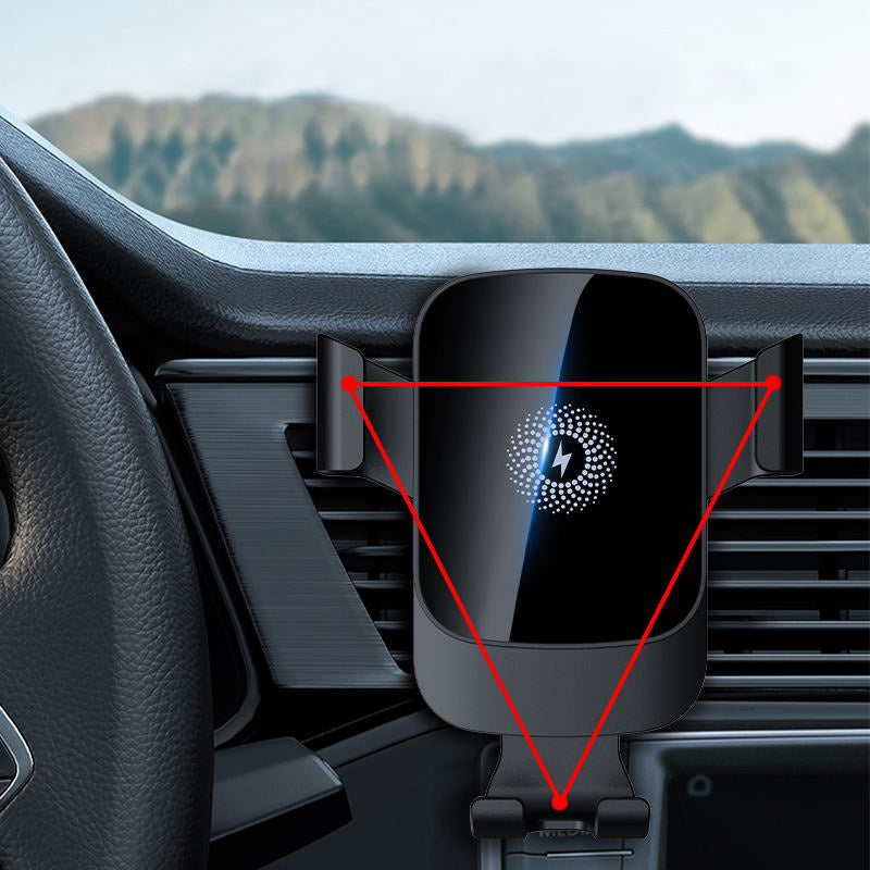 Triangle locking magnetic wireless car charger