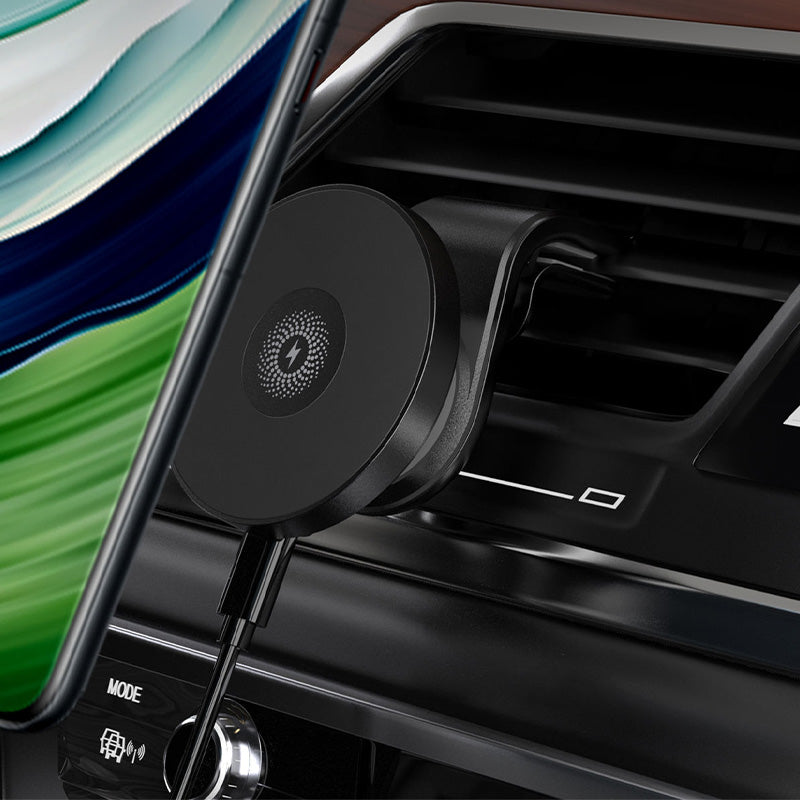 Air outlet mobile phone holder magnetic wireless car charger