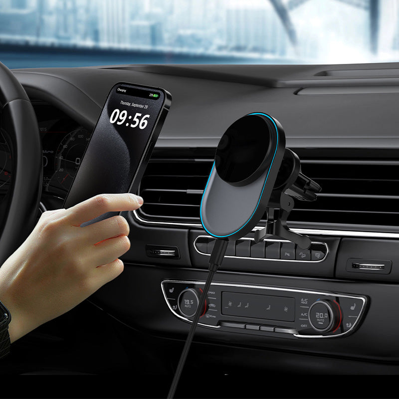 Adjustable angle 15w fast magnetic car charger