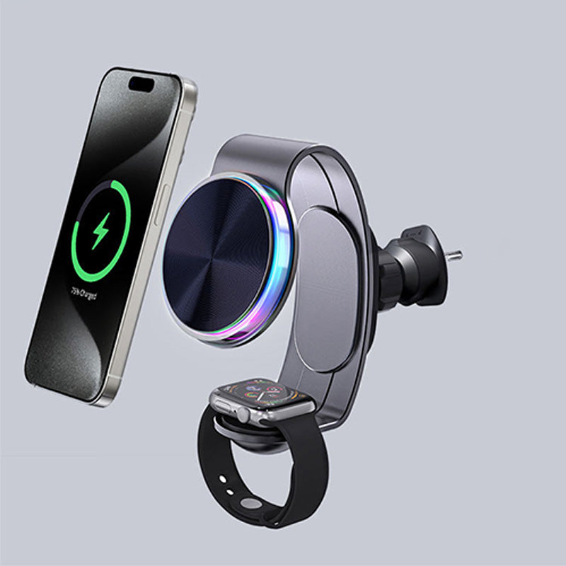 2 In 1 magnetic wireless fast car charger