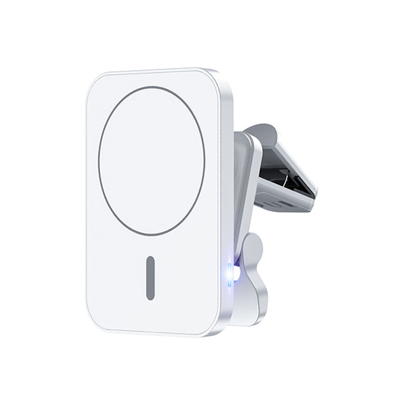 Magnetic wireless air outlet car charger