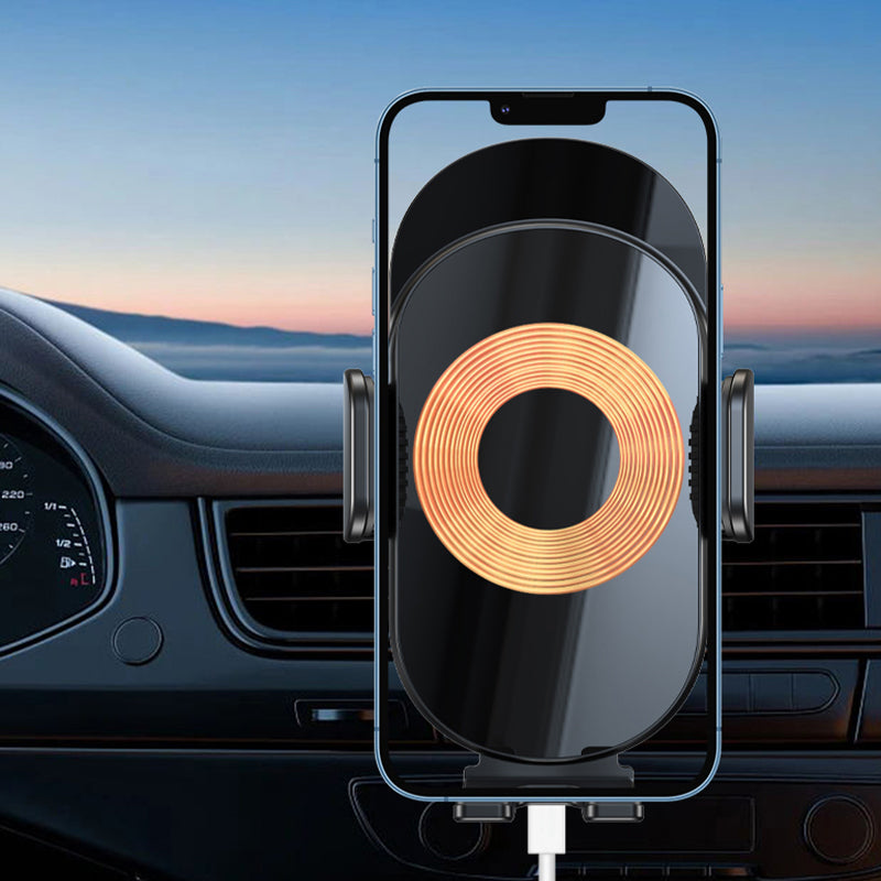 Multifunctional automatic clamping car charger