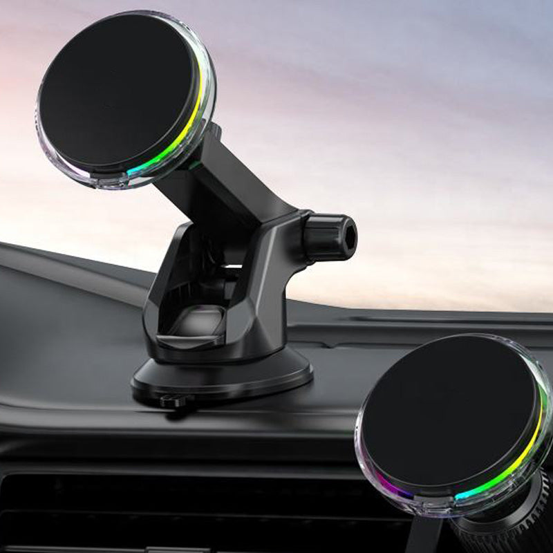 Black magnetic car charger with fan cooling