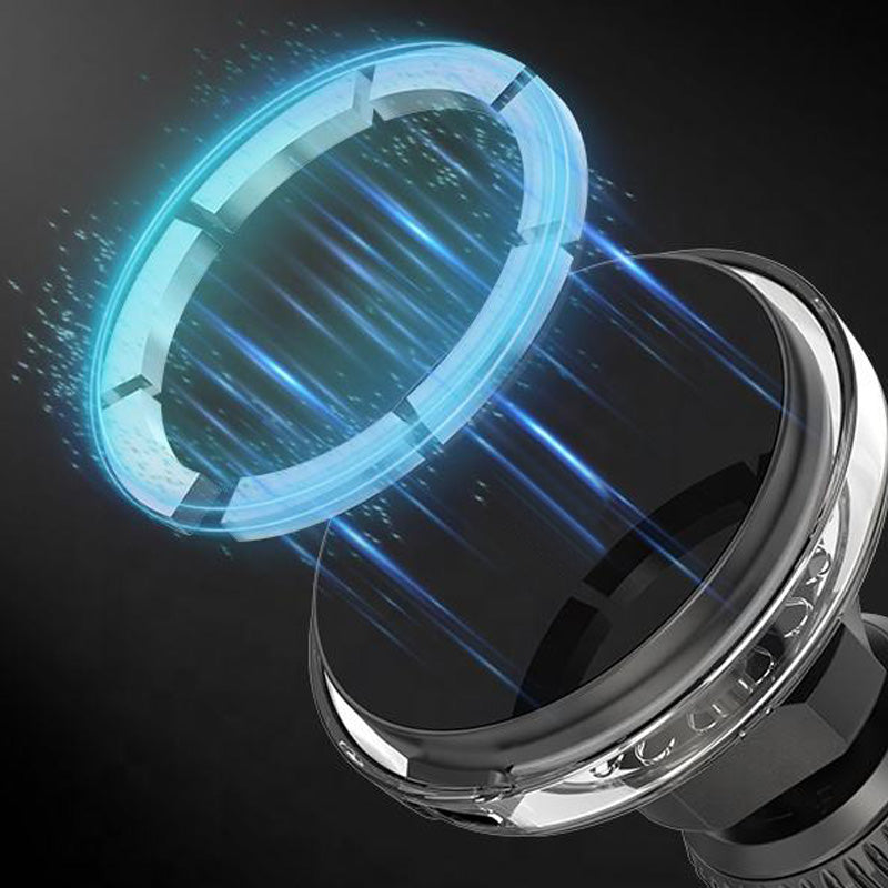 Black magnetic car charger with fan cooling